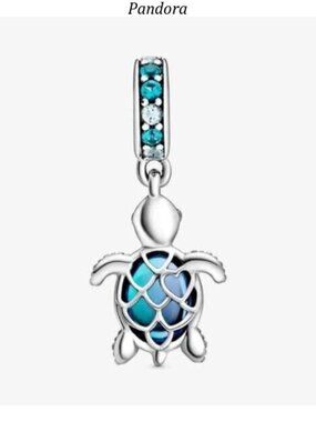Pandora Murano Glass Sea Turtle Dangle Charm